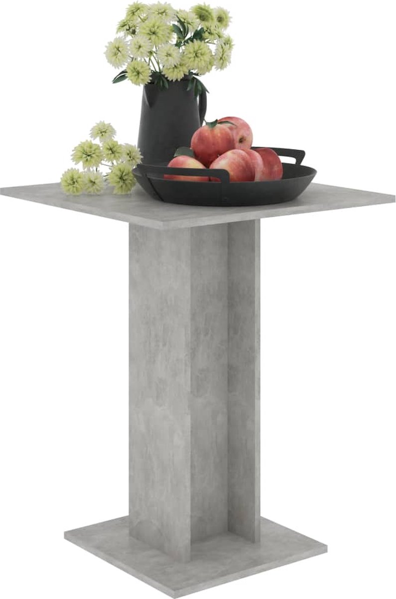 Vidaxl Bistrotafel 60x60x75 Cm Spaanplaat Beton - Grijs