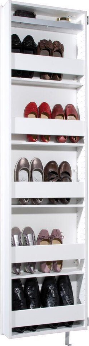 Germania Schoenenkast - L50 X B18 X H195 Cm - - Wit