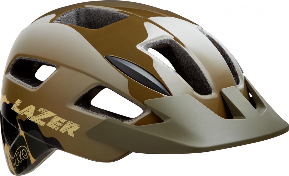 Lazer Kinderhelm Gekko Junior/groen Maat 50-56 Cm - Bruin