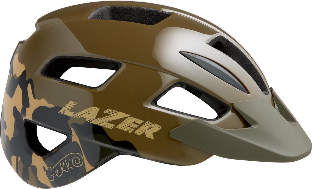 Lazer Kinderhelm Gekko Junior/groen Maat 50-56 Cm - Bruin