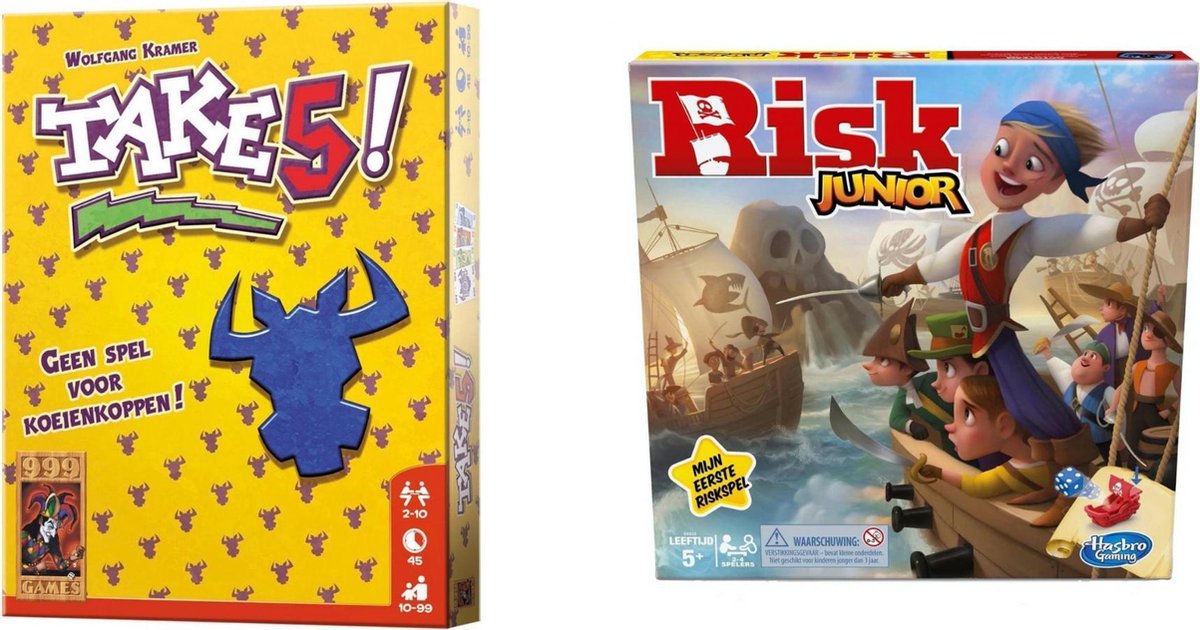 Hasbro Spellenset - Bordspel - 2 Stuks - Take 5! & Risk Junior