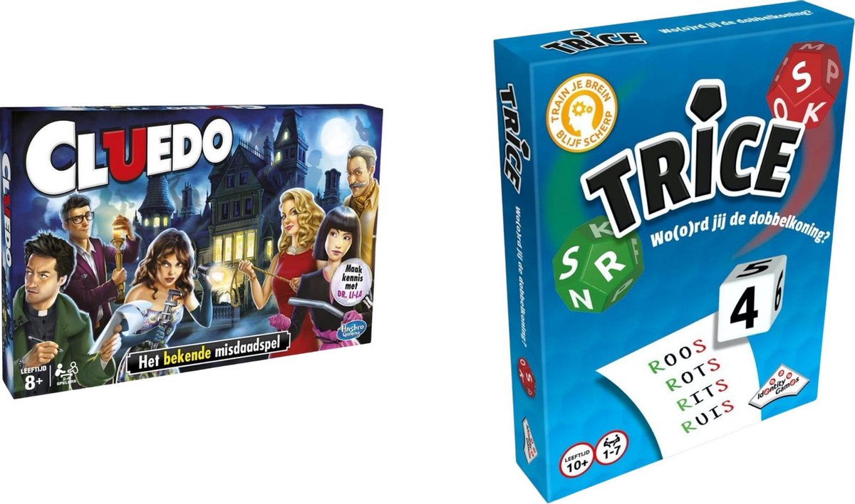 Spellenset - Bordspel - 2 Stuks - Cluedo S & Trice