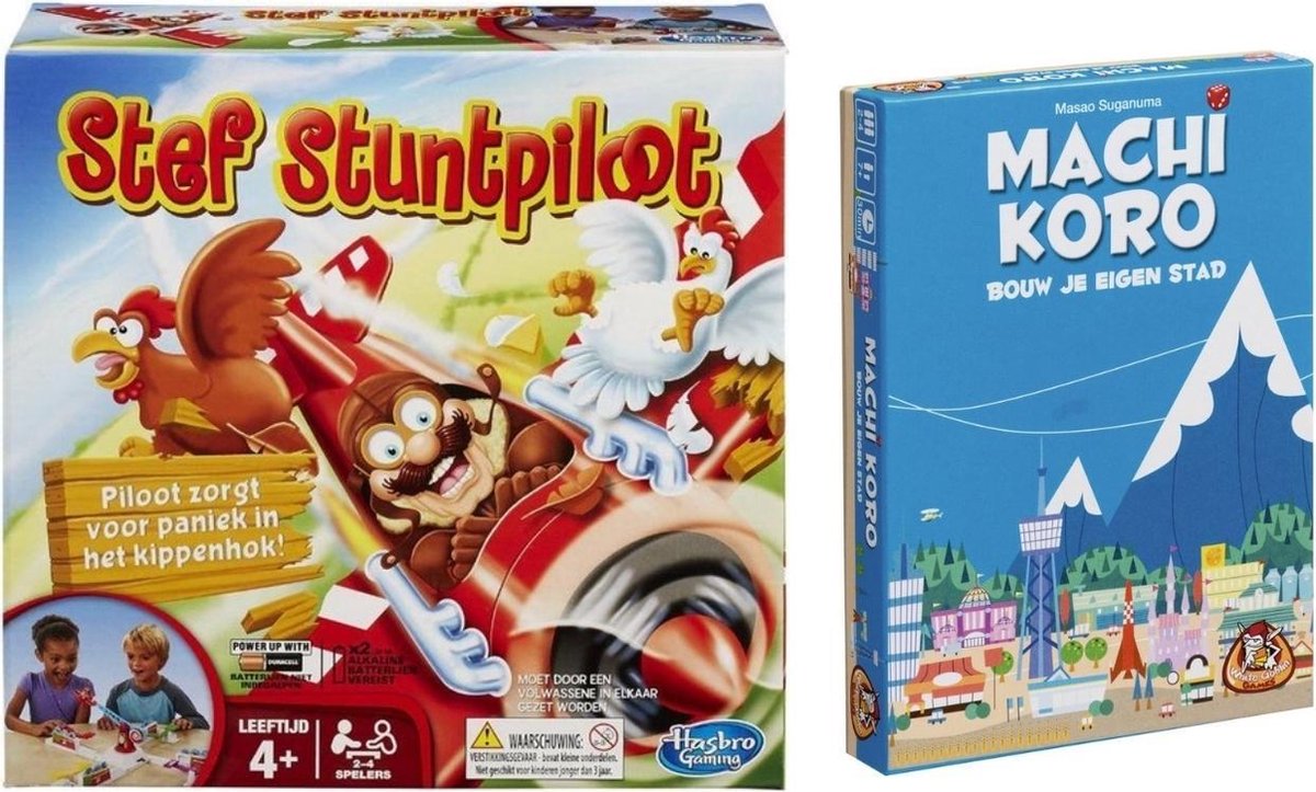 Spellenset - Bordspel - Stef Stuntpiloot & Machi Koro