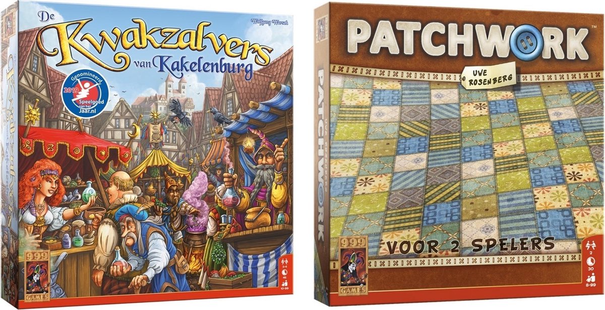 Spellenbundel - Bordspel - 2 Stuks - De Kwakzalvers Van Kakelenburg & Patchwork