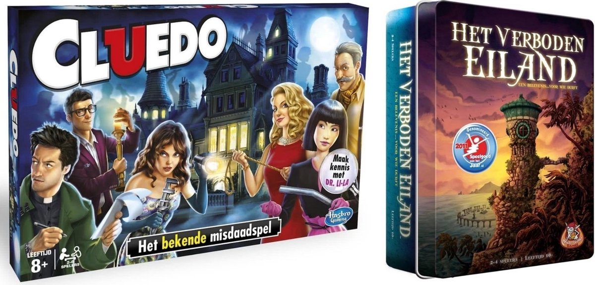 Spellenbundel - Bordspel - 2 Stuks - Hasbro Cluedo & Het Verboden Eiland