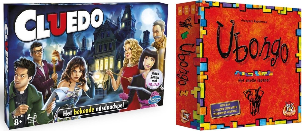 Spellenbundel - Bordspel - 2 Stuks - Hasbro Cluedo & Ubongo