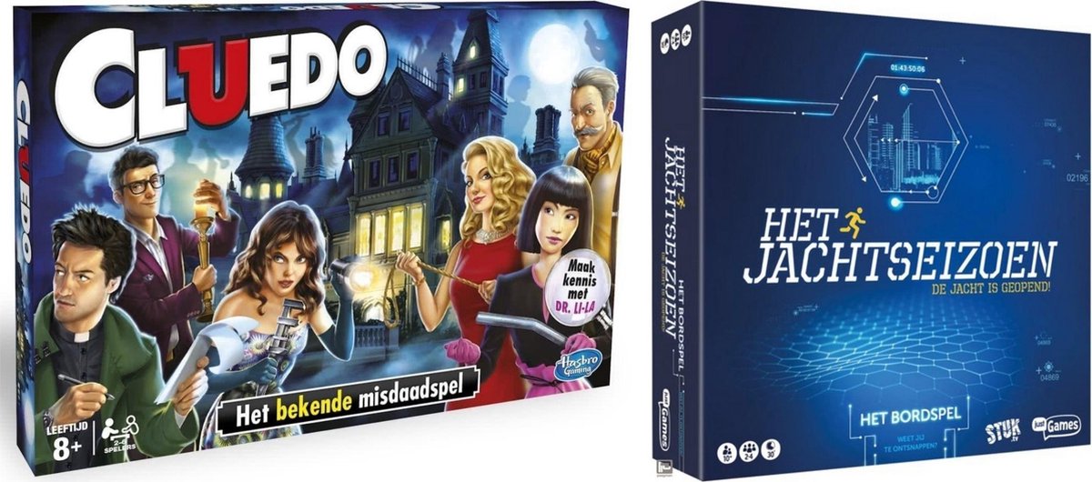 Spellenbundel - Bordspel - 2 Stuks - Hasbro Cluedo & Jachtseizoen