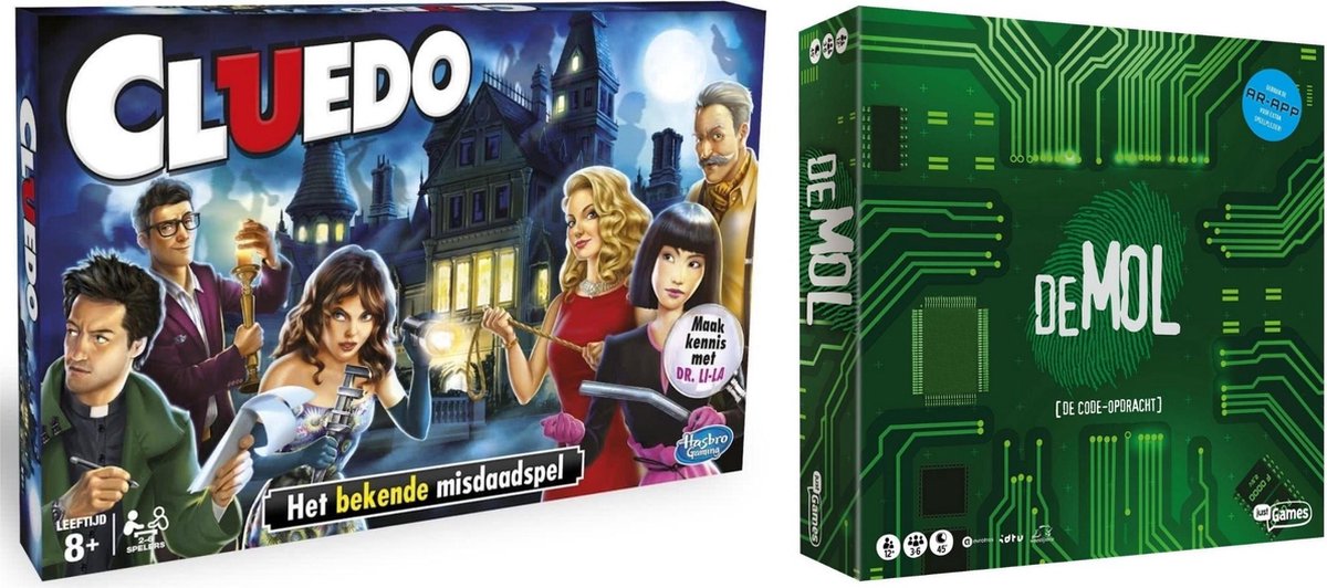 Spellenbundel - Bordspel - 2 Stuks - Hasbro Cluedo & Wie Is De Mol