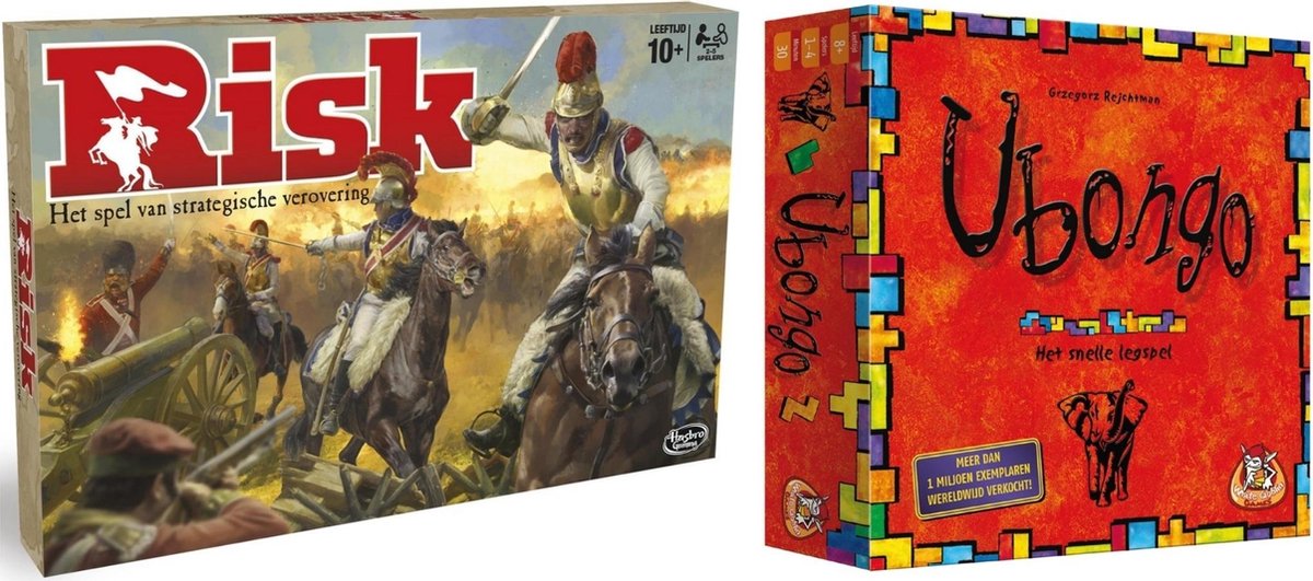 Spellenbundel - Bordspel - 2 Stuks - Hasbro Risk & Ubongo