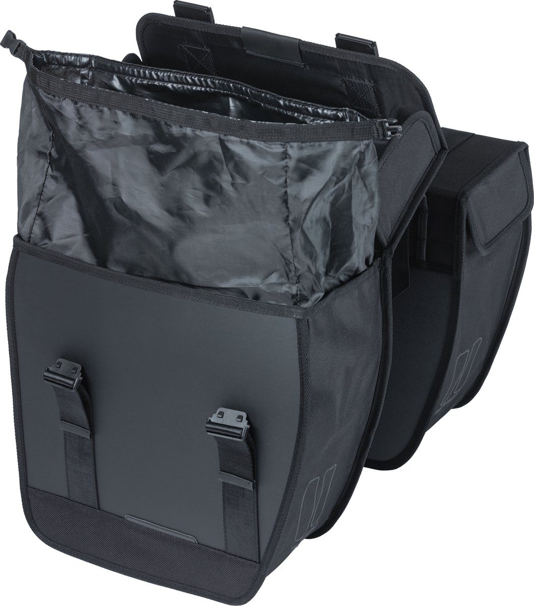Basil Dubbele Fietstas Tour Waterproof 28l - - Zwart