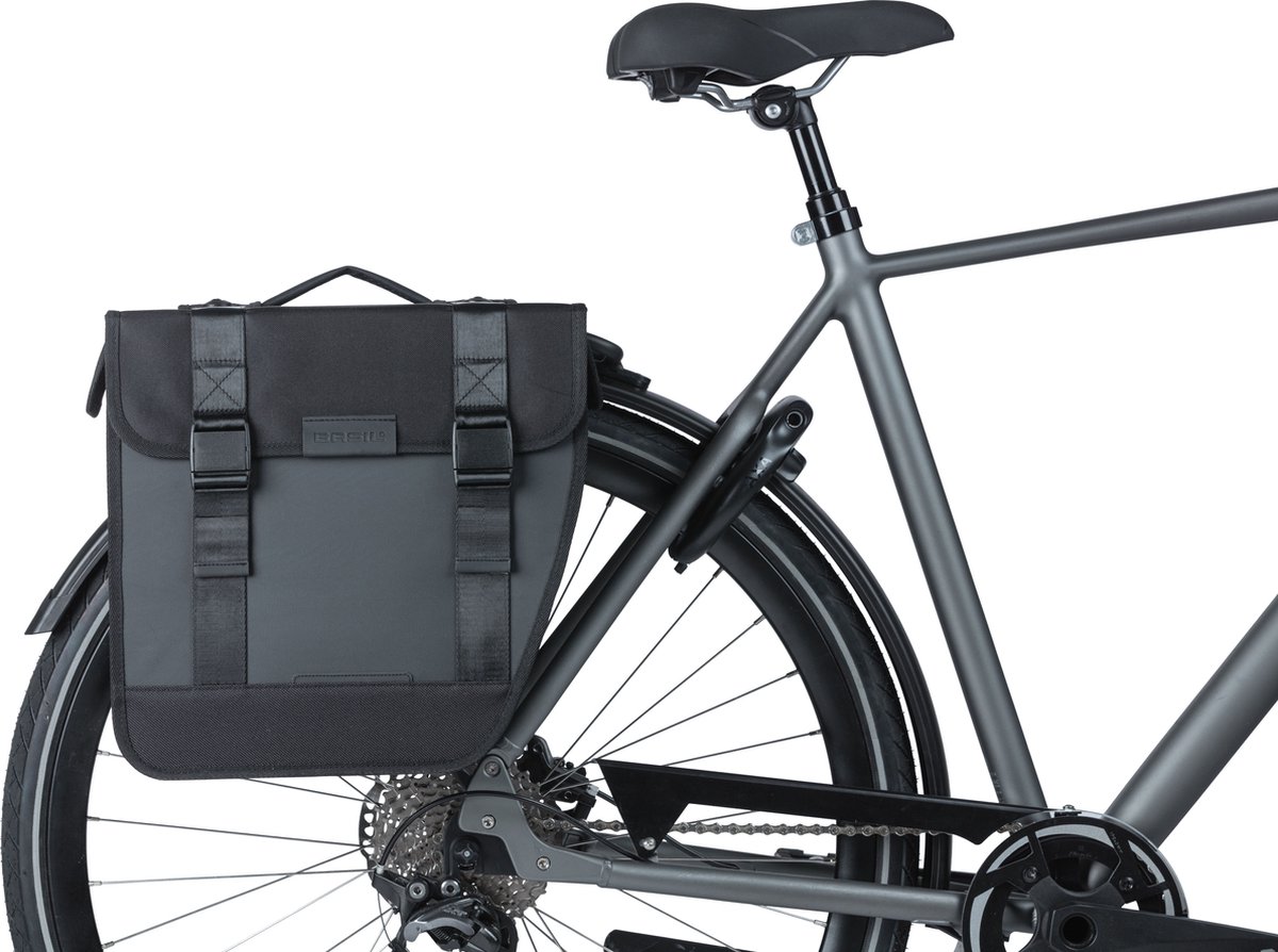 Basil Dubbele Fietstas Tour Waterproof Mik 28l - - Zwart