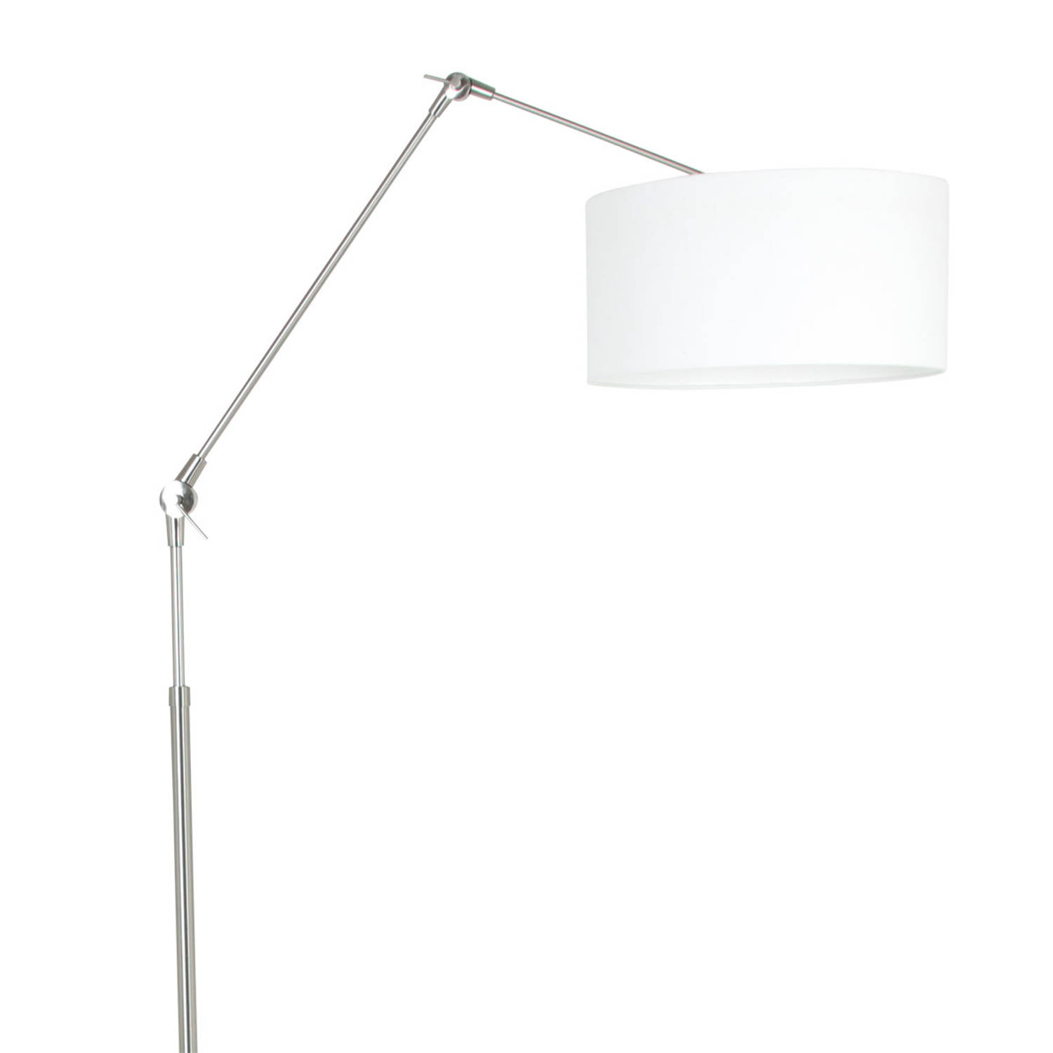 Steinhauer Vloerlamp Prestige Chic 8102st Staal Kap Linnen - Silver