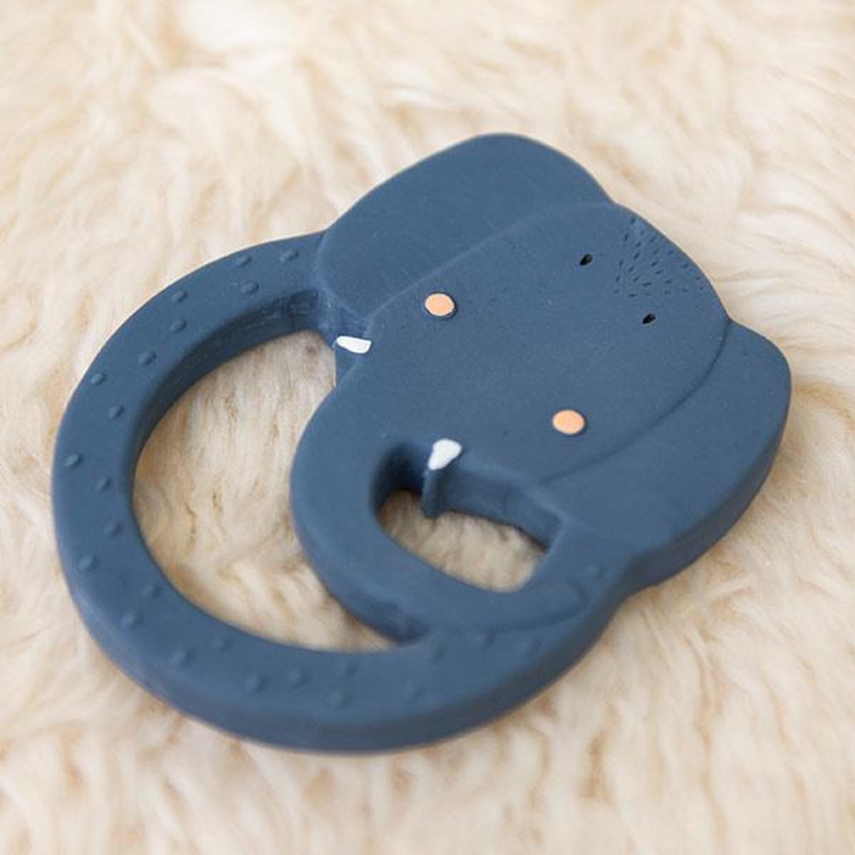 Trixie Bijt- En Badring Mrs. Elephant Junior 12 Cm Rubber - Blauw