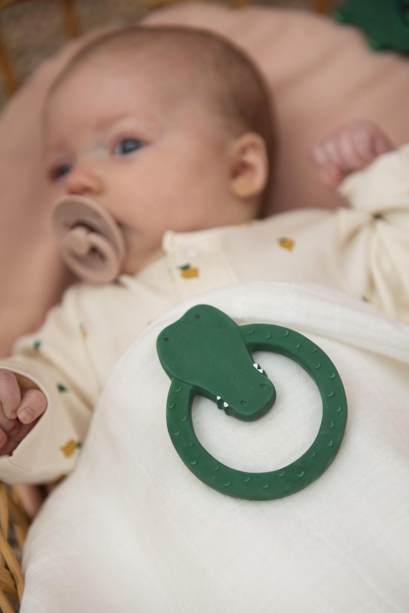 Trixie Bijt- En Badring Mr. Crocodile Junior 12 Cm Rubber - Groen