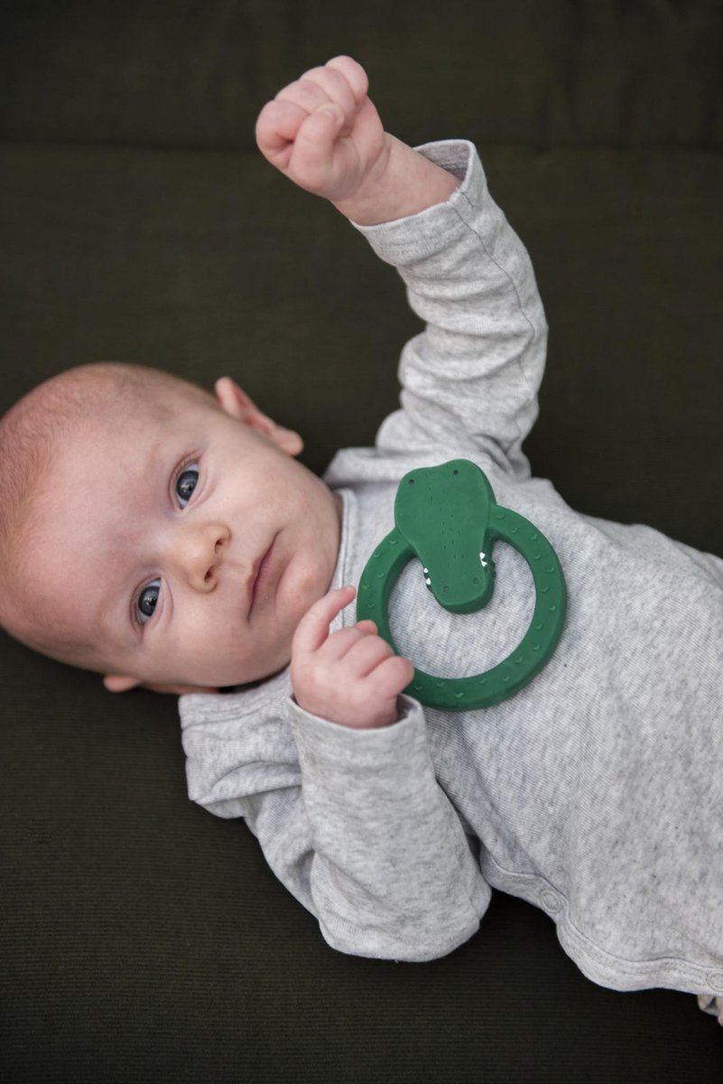 Trixie Bijt- En Badring Mr. Crocodile Junior 12 Cm Rubber - Groen