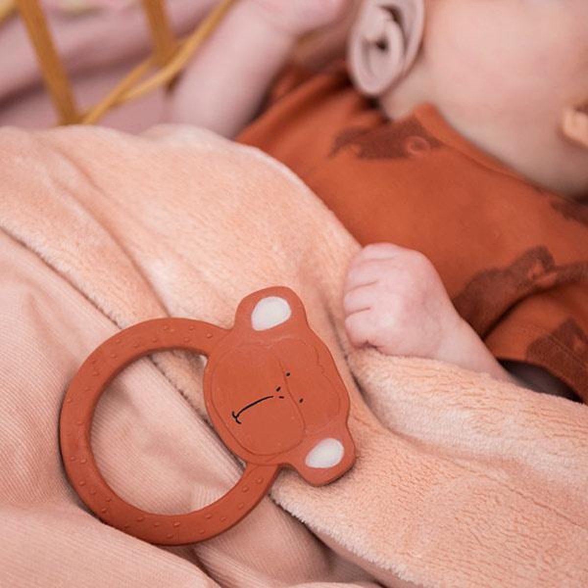 Trixie Bijt- En Badring Mr. Monkey Junior 12 Cm Rubber - Bruin