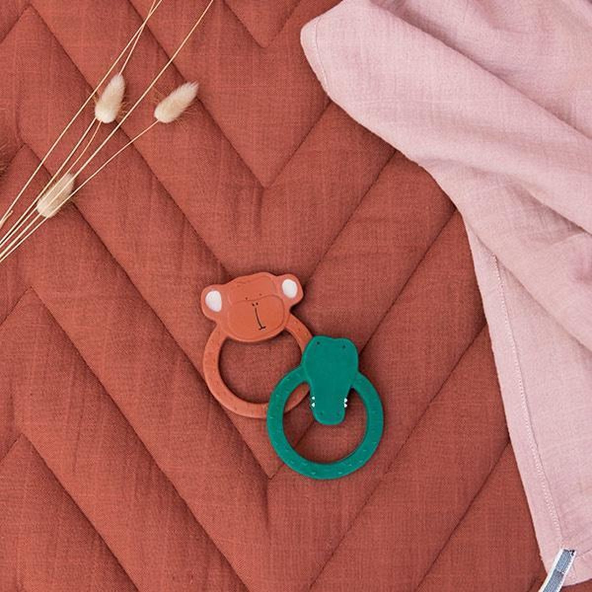 Trixie Bijt- En Badring Mr. Monkey Junior 12 Cm Rubber - Bruin