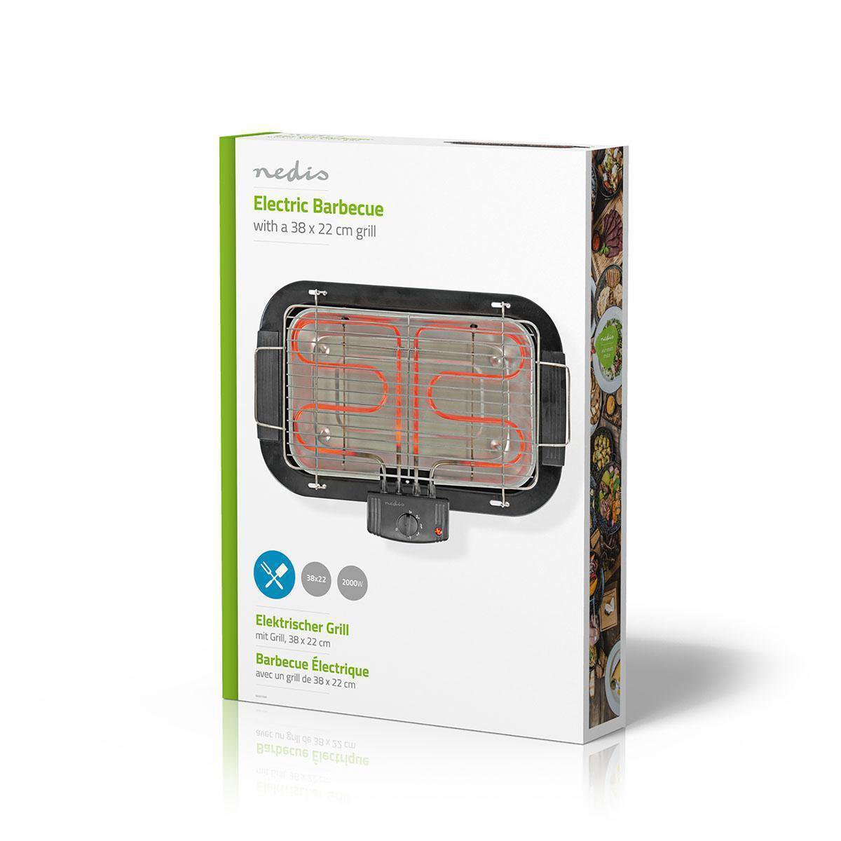 Nedis Elektrische Bbq 0.90 M - Zwart