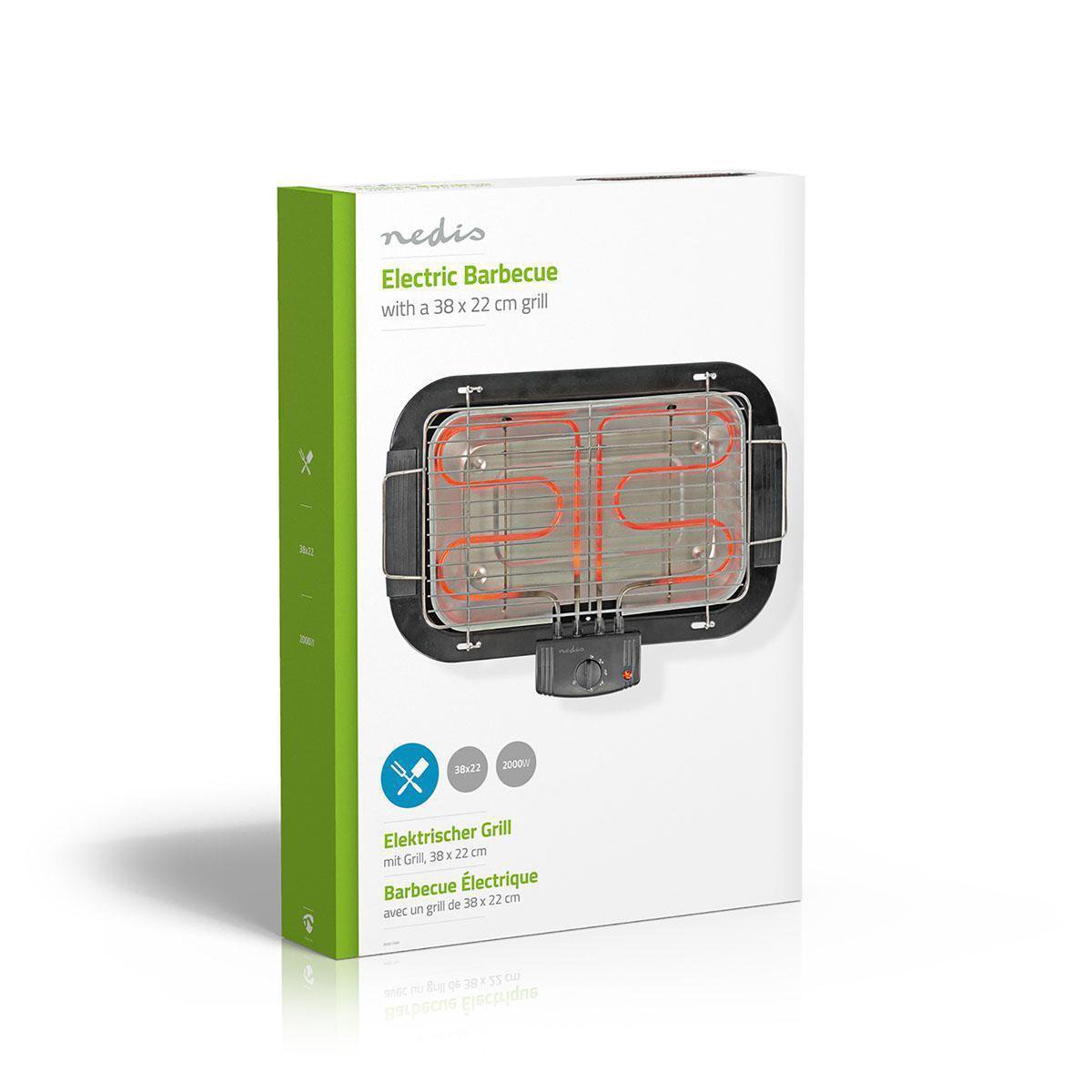 Nedis Elektrische Bbq 0.90 M - Zwart