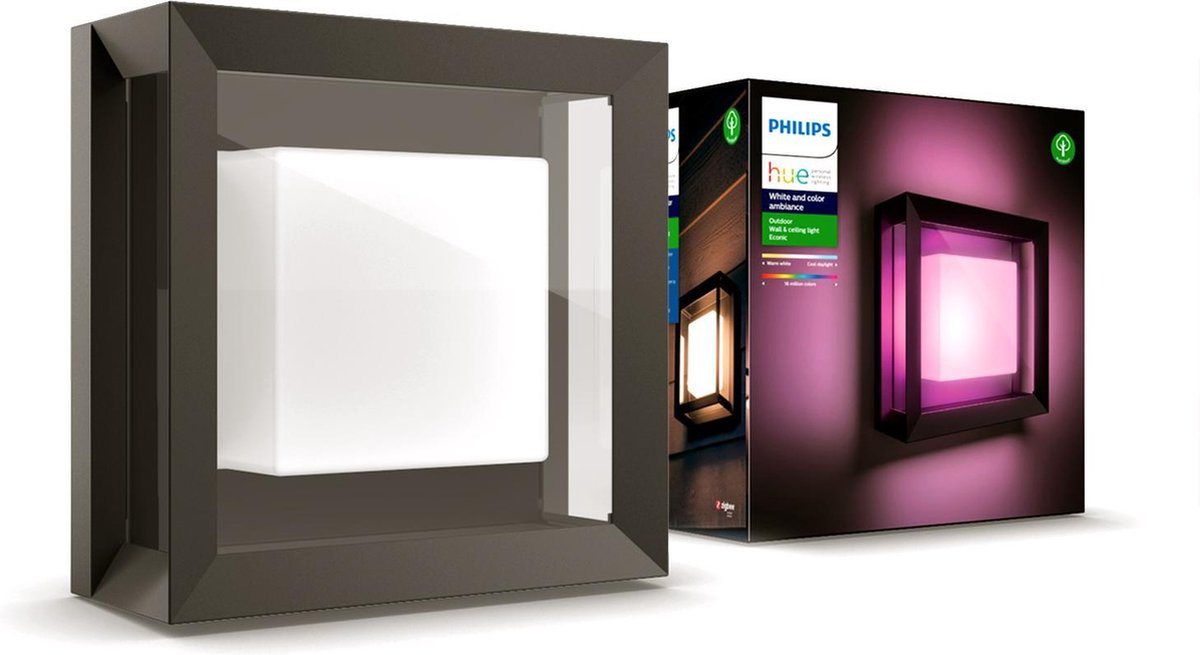 Philips Hue Econic buitenwandlamp modern - Zwart