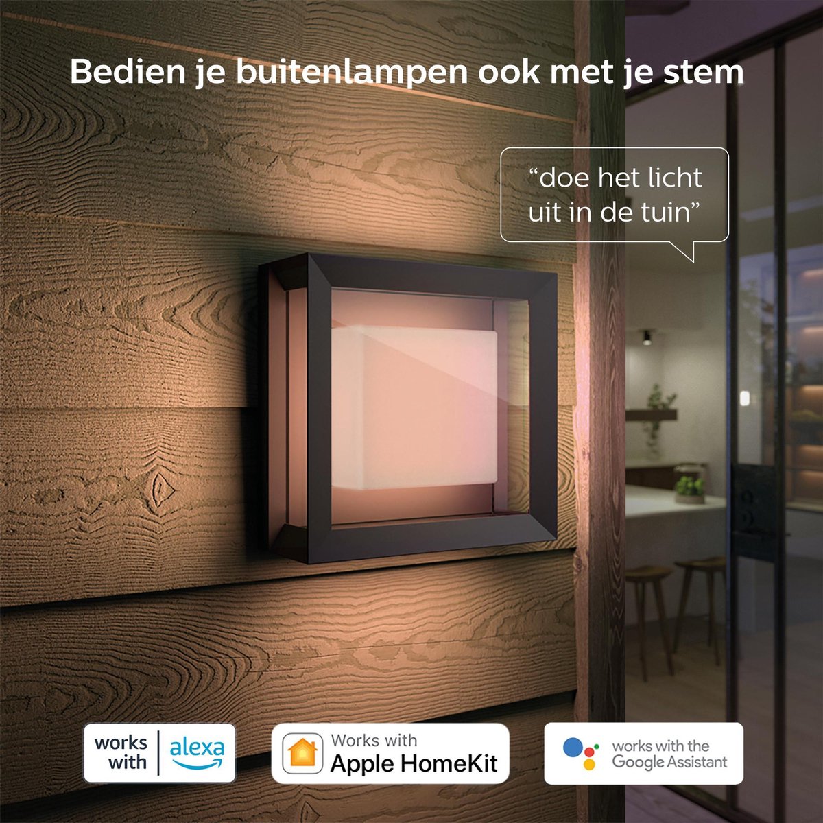 Philips Hue Econic buitenwandlamp modern - Zwart