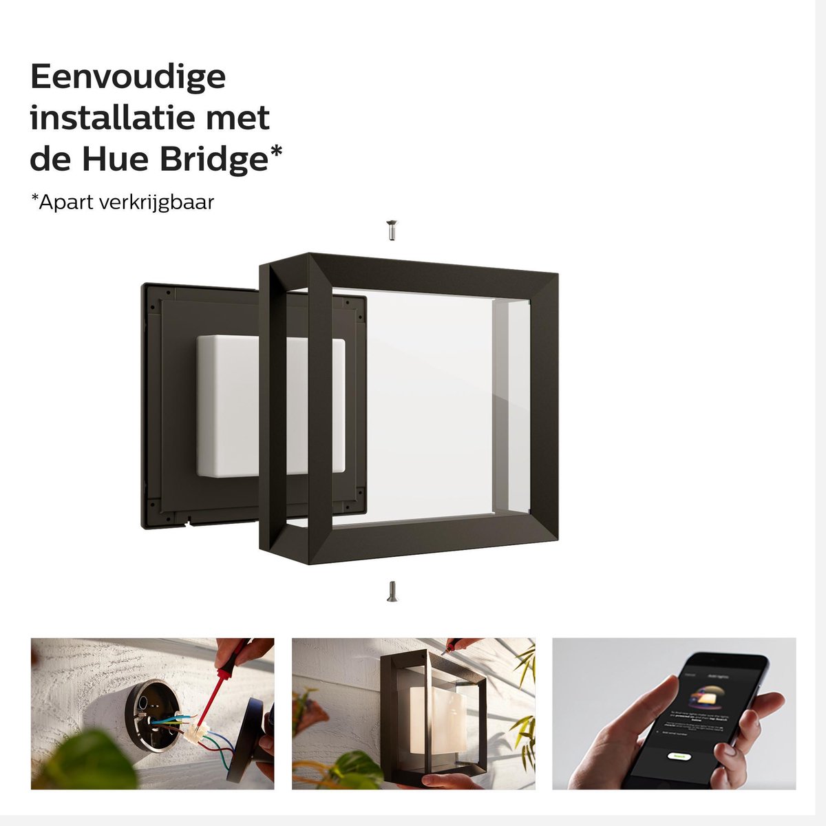 Philips Hue Econic buitenwandlamp modern - Zwart