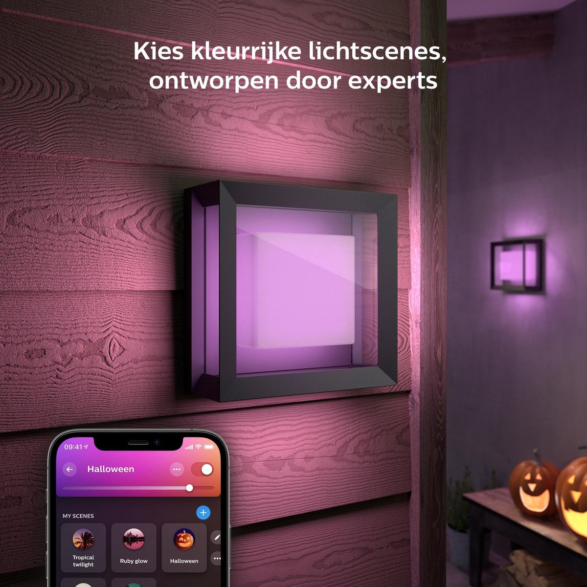 Philips Hue Econic buitenwandlamp modern - Zwart