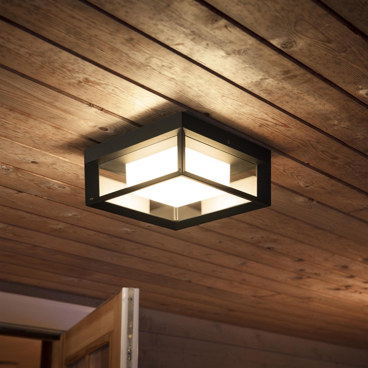 Philips Hue Econic buitenwandlamp modern - Zwart