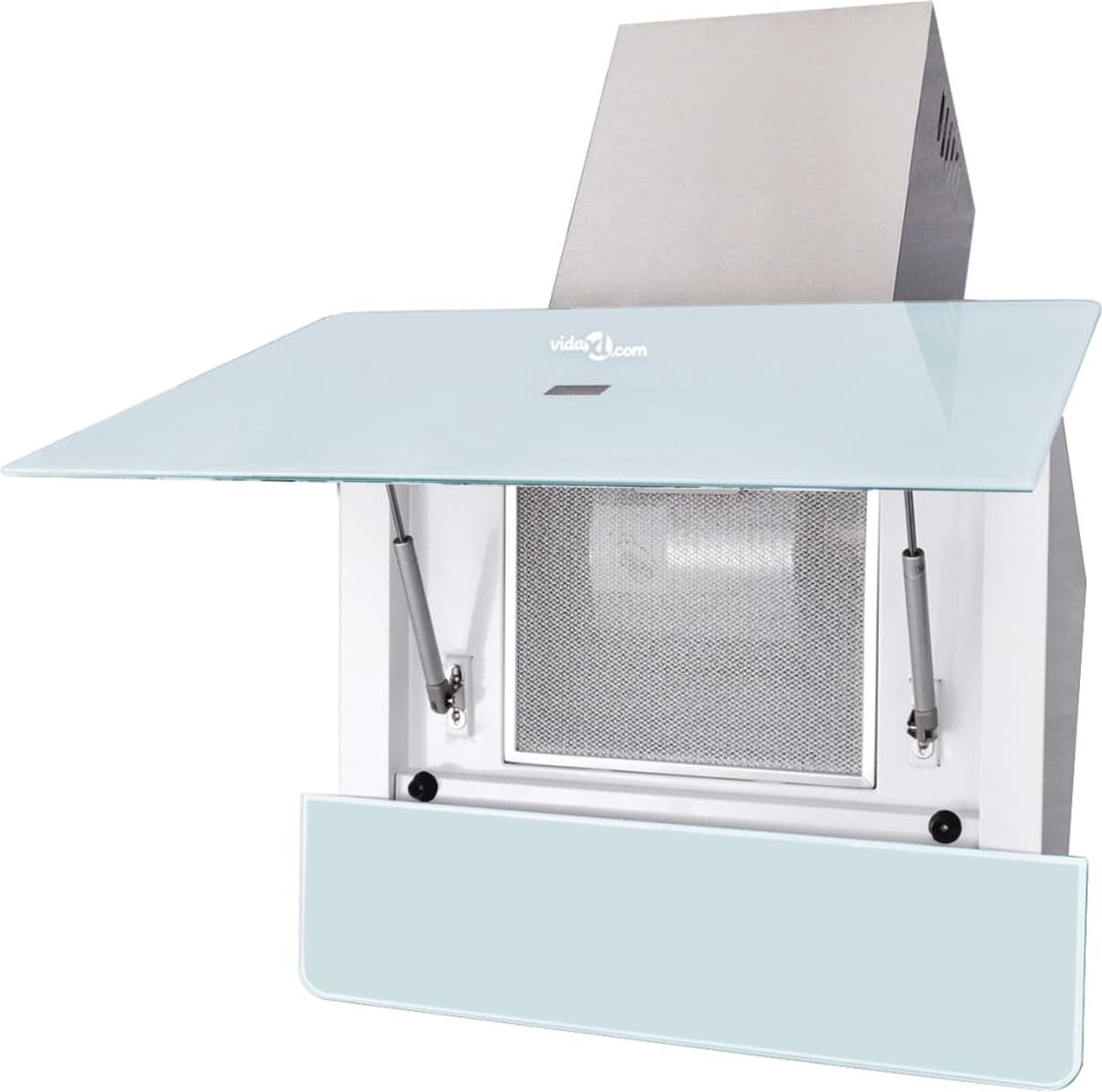 Vidaxl Afzuigkap 600 Mm Gehard Glas - Wit