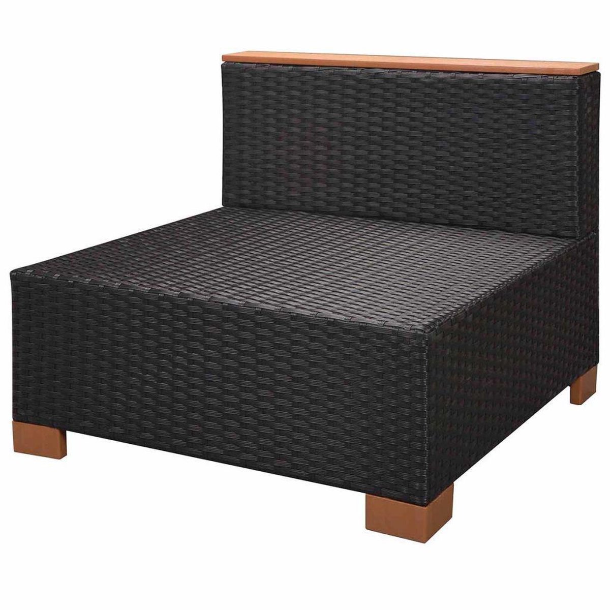 Vidaxl 8-delige Loungeset Met Kussens Poly Rattan - Zwart