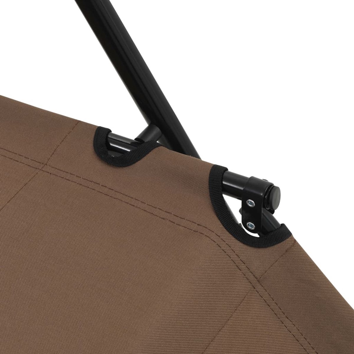 Vidaxl Ligbedden Inklapbaar 2 St Met Voetensteun Staal - Bruin