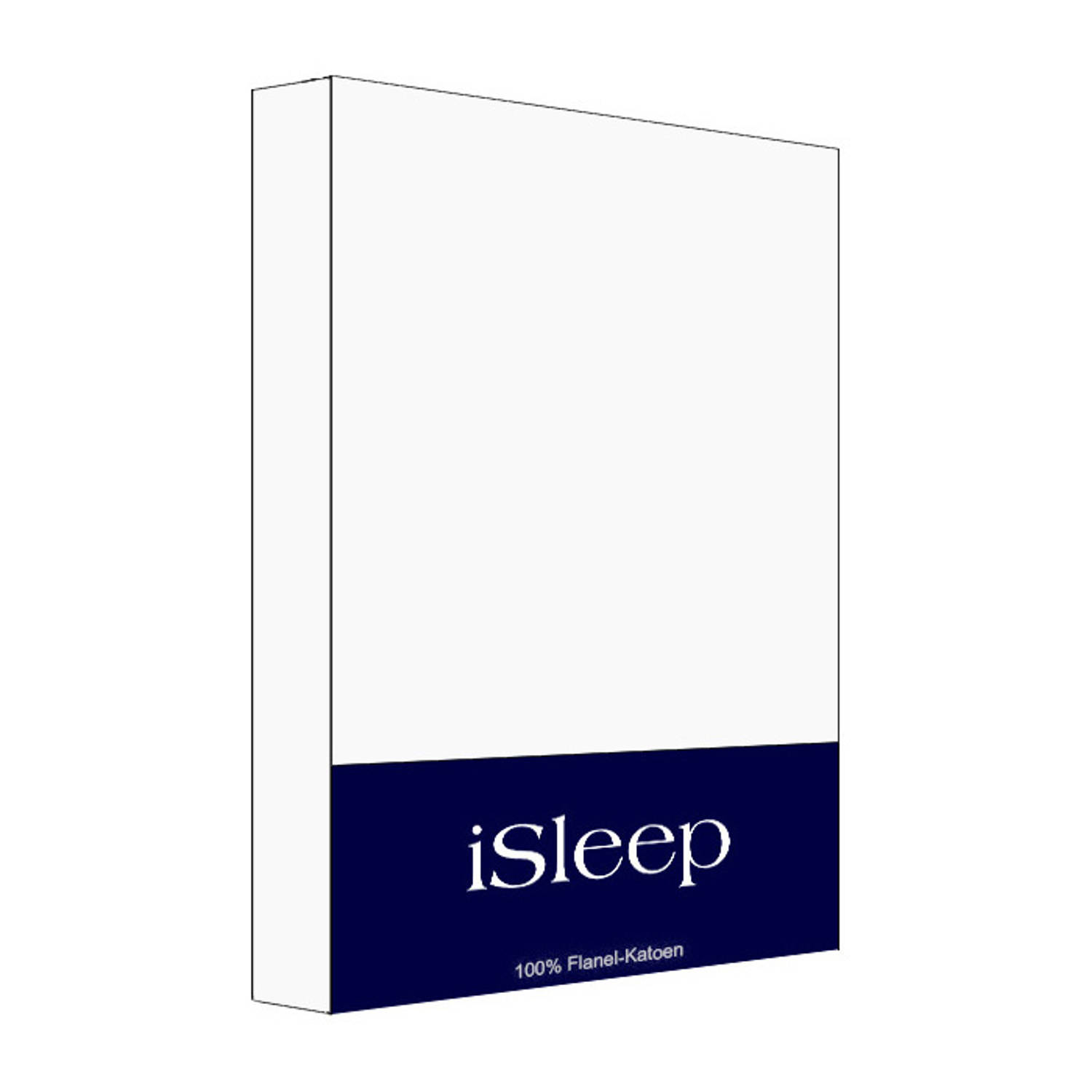 iSleep Hoeslaken Flanel Katoen - 90x200 - - Wit