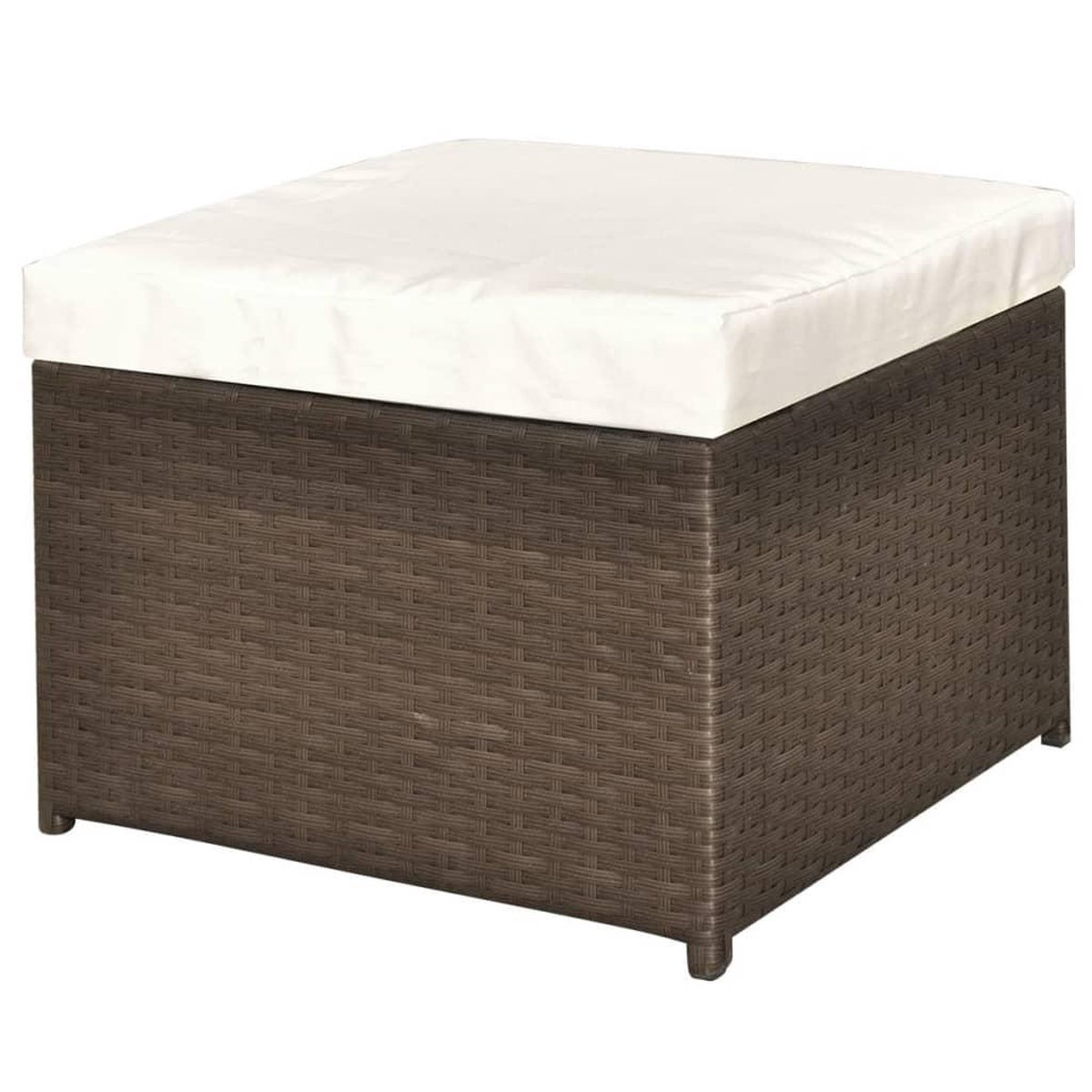 Vidaxl 4-delige Loungeset Met Kussens Poly Rattan - Bruin