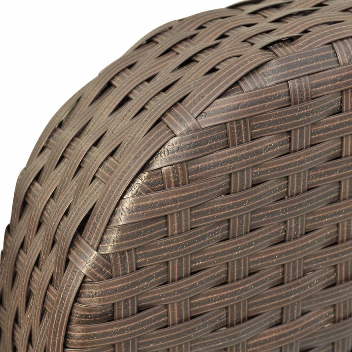 Vidaxl 4-delige Loungeset Met Kussens Poly Rattan - Bruin