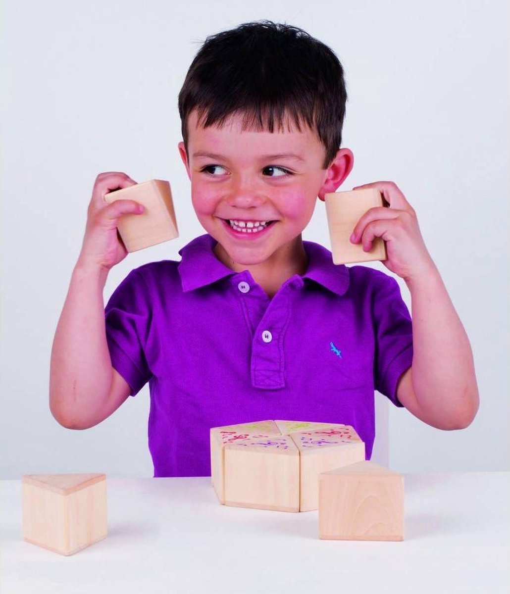 Goki Memory Geluiden Houten Blokjes 7 X 7 Cm