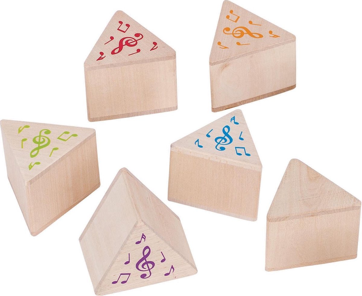 Goki Memory Geluiden Houten Blokjes 7 X 7 Cm