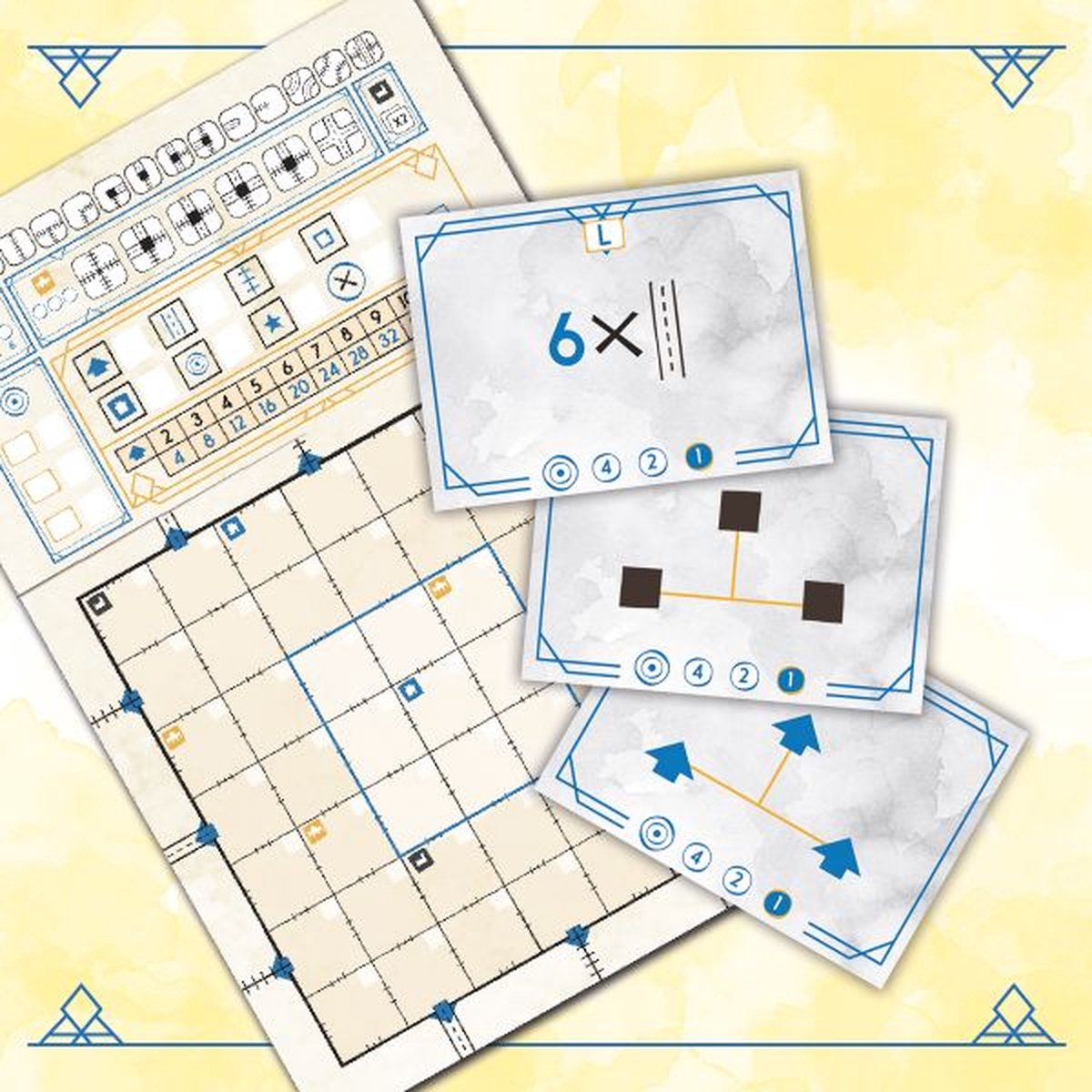 White Goblin Games dobbelspel Railroad Ink goud 24 delig (NL)