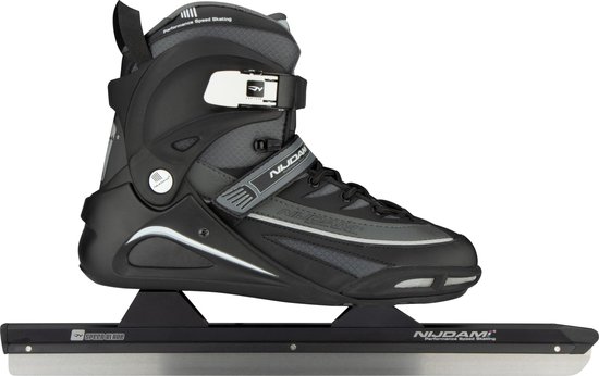 Nijdam Noren Schaatsen Semi Softboot / Antraciet Maat 44 - Zwart