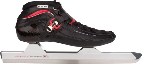 Nijdam Noren Schaatsen Carbon Laag Model Maat 47 / Rood - Zwart