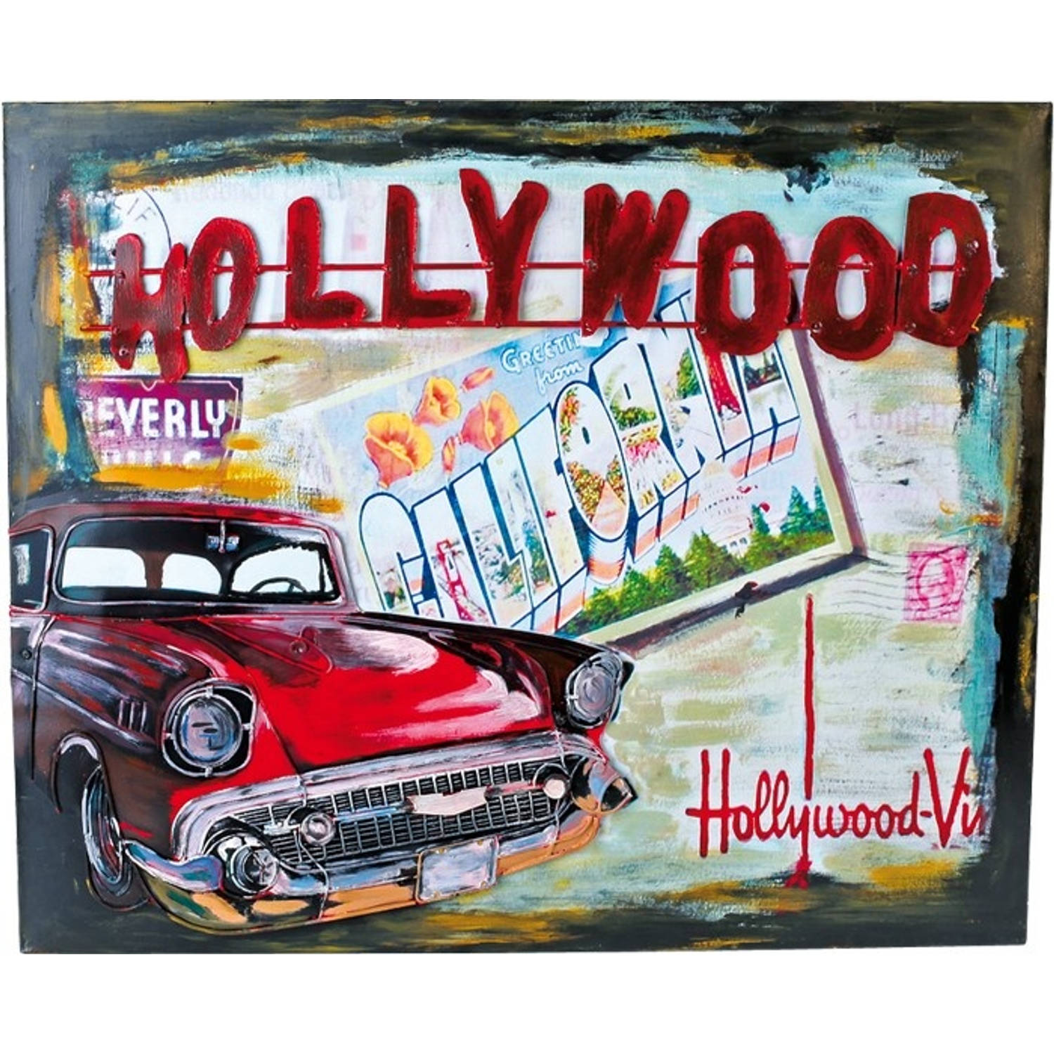 Small Foot Vintage Decoratie Blikbord Hollywood