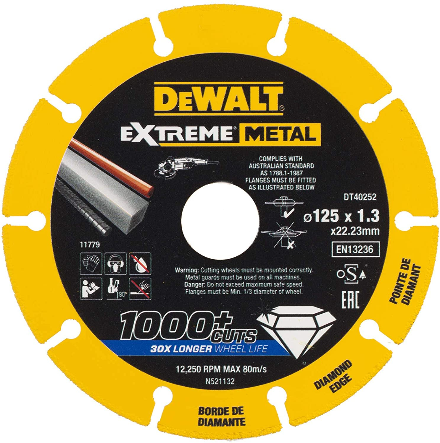 DeWalt EXTREME METAL doorslijpschijf metaal 300x25.4x3.3mm - DT40256-QZ