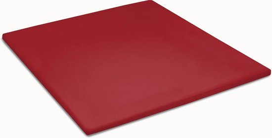 Cinderella Jersey Topper Hoeslaken - 100% Gebreide Jersey Katoen - Lits-jumeaux (180x200/210 Cm) - Red - Rood