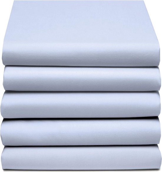 Cinderella Jersey Topper Hoeslaken - 100% Gebreide Jersey Katoen - 1-persoons (80/90x200/210 Cm) - Sky Blue - Blauw