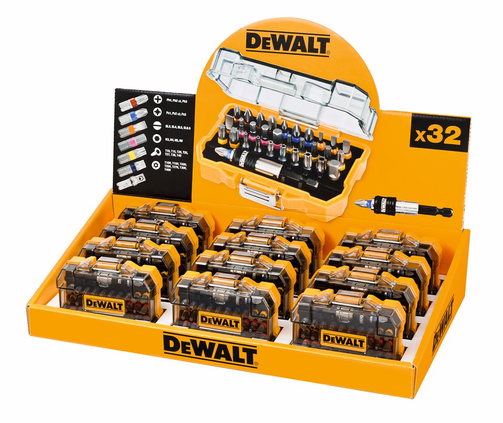 DeWalt Display 12x 32-delige schroefbitset - DT7969M-QZ