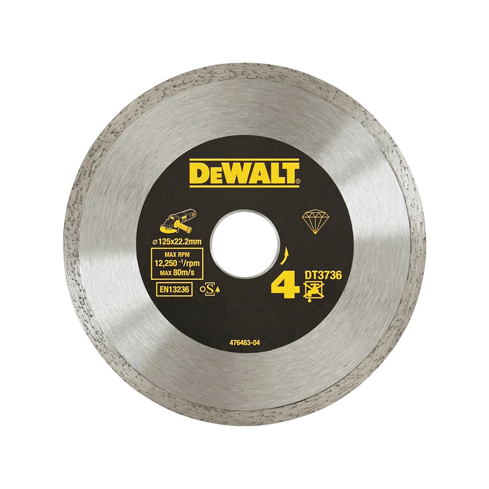 DeWalt Diamantblad, gesinterd, voor tegels, Ø125mm - DT3736-XJ