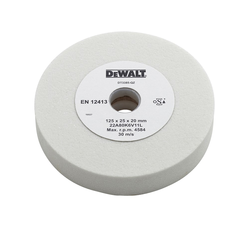 DeWalt Slijpsteen, medium witte aluminiumoxide, 125x25x20mm - DT3385-QZ