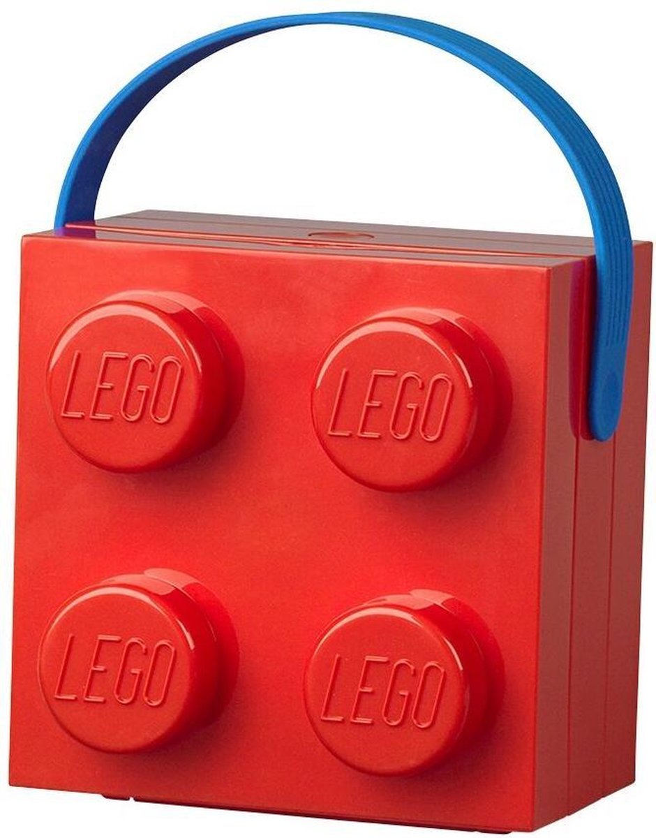 Lego lunchbox Brick 4 junior 17 x 12 cm/blauw - Rood