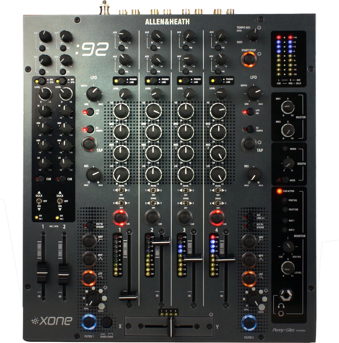 Allen & Heath Xone:92 6-kanaals dj-mixer zwart