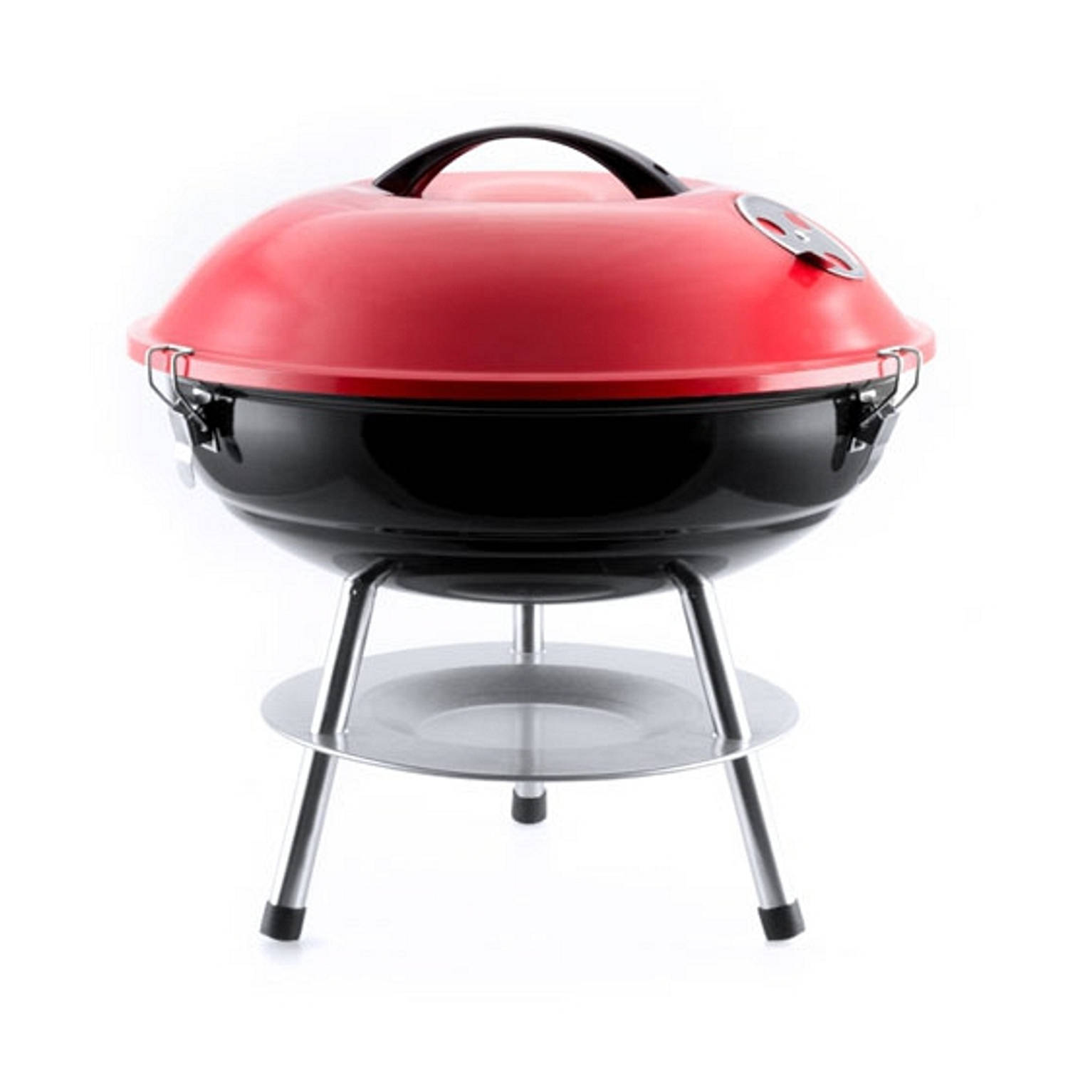 Ronde Houtskool Barbecue - 36 Cm - Rode Bbq - Rood