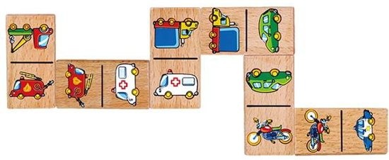 Viga Toys Dominospel voertuigen 28 delig